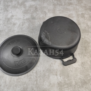 Кастрюля чугун 5 л, чуг. крышка, БИОЛ