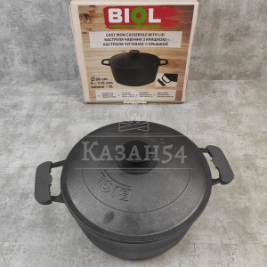 Кастрюля чугун 5 л, чуг. крышка, БИОЛ