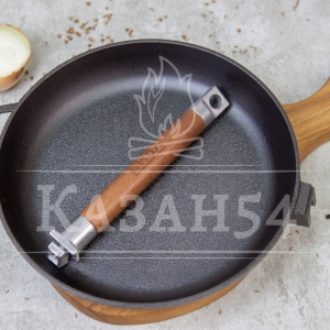 Сковорода чугун 26х4.5 см, съемная ручка Гардарика