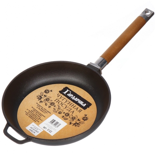 Сковорода чугун 24х4.5 см, съемная ручка Гардарика
