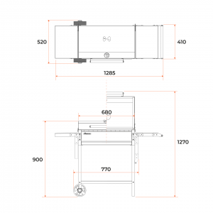 Мангал-гриль с колесами МАН205 Гратар
