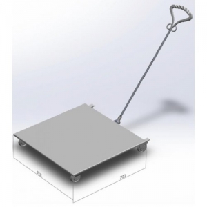 Тележка на колесах 70х70 см