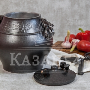 Афганский казан 30 литров, черный