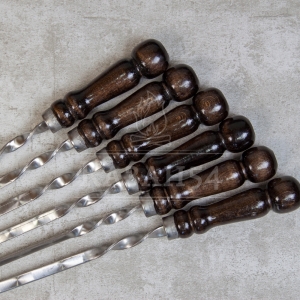 Набор шампуров в кейсе Средний 16 предм. кожзам/6шампуров