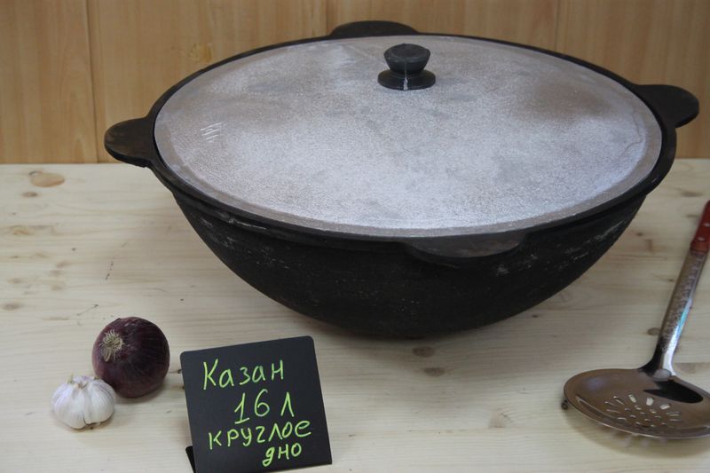 Казан узбекский 16 литров круглое дно