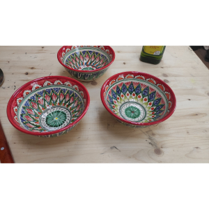 Коса КРАСНАЯ средняя (мехроб) 15,5 см