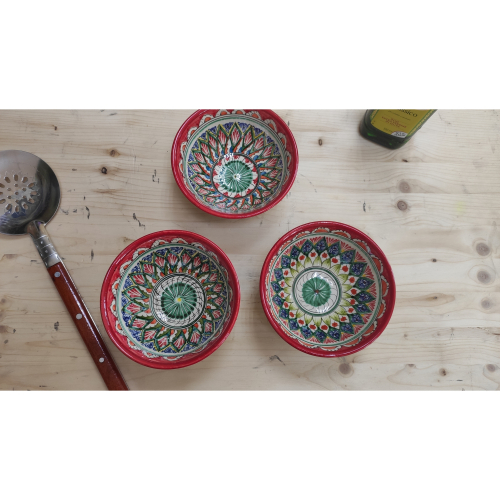 Коса КРАСНАЯ средняя (мехроб) 15,5 см