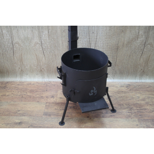 Печь диам. 360 мм с дымоходом (3мм)