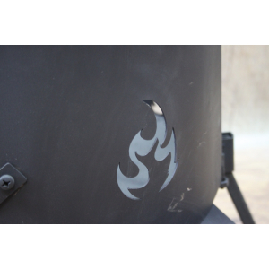 Печь диам. 360 мм с дымоходом (3мм)