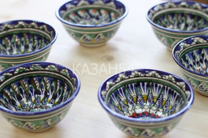 Пиала синяя средняя (мехроб) 9-10 см