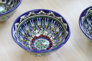 Пиала синяя средняя (мехроб) 9-10 см