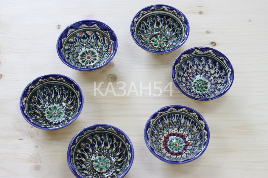 Пиала синяя средняя (мехроб) 9-10 см