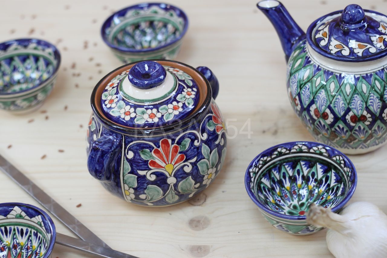 Сахарница синяя (мехроб) 0,5л