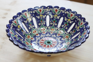 Фруктовница СИНЯЯ (мехроб) 28 см