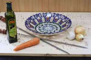 Фруктовница СИНЯЯ (мехроб) 28 см