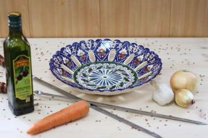 Фруктовница СИНЯЯ (мехроб) 33 см