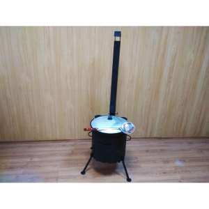 Казан 12 л и печь усиленная (3мм) 360 мм c трубой