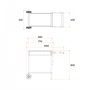 Мангал с колесами МАН202 Гратар