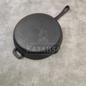 Сковорода-гриль чугун 26х4 см, литая ручка, БИОЛ