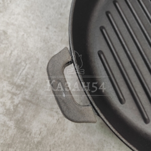 Сковорода-гриль чугун 26х4 см, литая ручка, БИОЛ